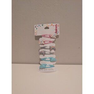 NEW Clairs Children's Unicorn, rainbow, cloud Decorative Hair Snap Clips 6 pack